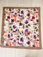 Spiced Petals Waffle Print Square Tichel - Purple/Neutral-Squares-The Little Tichel Lady