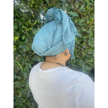 Israeli Arabesque Wrap - Turquoise-Long Wrap-The Little Tichel Lady