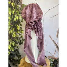 Crushed Velvet Stretchy Pretied, Lilac, w/ Long Tails + Velvet Band/Adjustable-Pretieds-The Little Tichel Lady