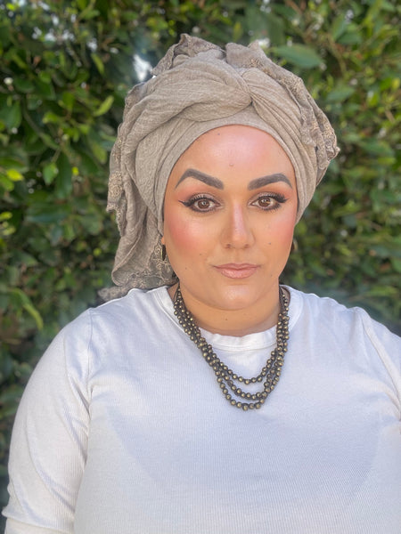 Israeli Arabesque Wrap - Taupe
