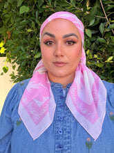 Petal Pop Print Square Tichel - Pink-square-The Little Tichel Lady