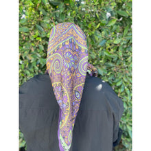 Paisley Print Square Tichel - Purple/Green-Squares-The Little Tichel Lady