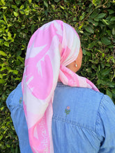 Petal Pop Print Square Tichel - Pink-square-The Little Tichel Lady