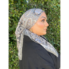 Paisley Print Square Tichel - Neutral/Sage-Squares-The Little Tichel Lady