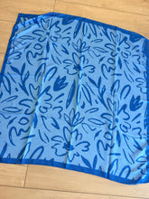 Floral Muse Print Square Tichel - Blue-square-The Little Tichel Lady