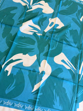 Petal Pop Print Square Tichel - Teal/Blue-square-The Little Tichel Lady