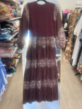 Bordeaux Print Tiered Dress-dress-The Little Tichel Lady