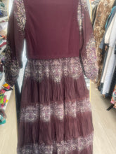 Bordeaux Print Tiered Dress-dress-The Little Tichel Lady