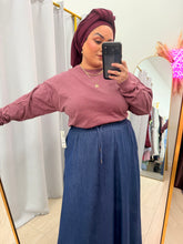 Relaxed Cropped Cotton T-Shirt - Navy