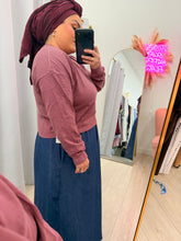 Relaxed Cropped Cotton T-Shirt - Muted Berry