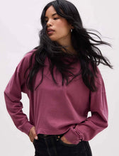 Relaxed Cropped Cotton T-Shirt - Muted Berry