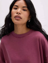 Relaxed Cropped Cotton T-Shirt - Muted Berry