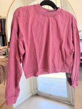 Relaxed Cropped Cotton T-Shirt - Muted Berry