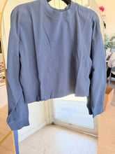 Relaxed Cropped Cotton T-Shirt - Navy