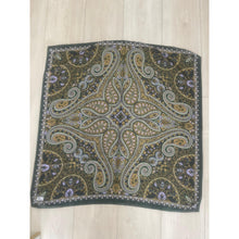 Paisley Print Square Tichel - Deep Green/Golden-Squares-The Little Tichel Lady