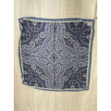 Paisley Print Square Tichel - Periwinkle/Black-Squares-The Little Tichel Lady
