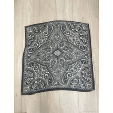 Paisley Print Square Tichel - Black/White-Squares-The Little Tichel Lady
