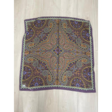 Paisley Print Square Tichel - Purple/Green-Squares-The Little Tichel Lady