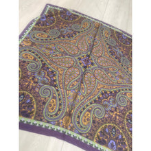 Paisley Print Square Tichel - Purple/Green-Squares-The Little Tichel Lady