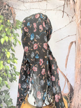 Open-Closed Back NON-SLIP Adjustable Pretied, w/ Tassel Details - Black/Blue-Pretieds-The Little Tichel Lady