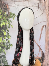 Open-Closed Back NON-SLIP Adjustable Pretied, w/ Tassel Details - Black/Pink-Pretieds-The Little Tichel Lady