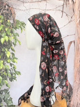 Open-Closed Back NON-SLIP Adjustable Pretied, w/ Tassel Details - Black/Pink-Pretieds-The Little Tichel Lady