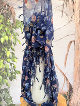 Open-Closed Back NON-SLIP Adjustable Pretied, w/ Tassel Details - Navy/Pink-Pretieds-The Little Tichel Lady