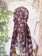 Open-Closed Back NON-SLIP Adjustable Pretied, w/ Tassel Details - Eggplant/Neutral-Pretieds-The Little Tichel Lady