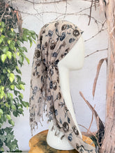 Open-Closed Back NON-SLIP Adjustable Pretied, w/ Tassel Details - Beige/Taupe-Pretieds-The Little Tichel Lady