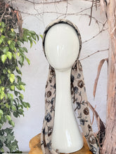 Open-Closed Back NON-SLIP Adjustable Pretied, w/ Tassel Details - Beige/Taupe-Pretieds-The Little Tichel Lady