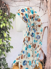 Open-Closed Back NON-SLIP Adjustable Pretied, w/ Tassel Details - White/Blue-Pretieds-The Little Tichel Lady