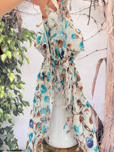 Open-Closed Back NON-SLIP Adjustable Pretied, w/ Tassel Details - White/Blue-Pretieds-The Little Tichel Lady