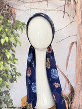 Open-Closed Back NON-SLIP Adjustable Pretied, w/ Tassel Details - Navy/Blue-Pretieds-The Little Tichel Lady