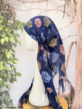Open-Closed Back NON-SLIP Adjustable Pretied, w/ Tassel Details - Navy/Blue-Pretieds-The Little Tichel Lady