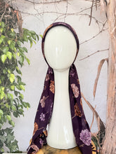 Open-Closed Back NON-SLIP Adjustable Pretied, w/ Tassel Details - Eggplant/Neutral-Pretieds-The Little Tichel Lady