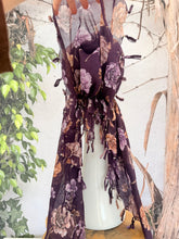 Open-Closed Back NON-SLIP Adjustable Pretied, w/ Tassel Details - Eggplant/Neutral-Pretieds-The Little Tichel Lady
