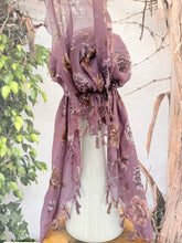 Open-Closed Back NON-SLIP Adjustable Pretied, w/ Tassel Details - Dusty Purple/Neutral-Pretieds-The Little Tichel Lady