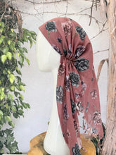 Open-Closed Back NON-SLIP Adjustable Pretied, w/ Tassel Details - Mauve/Dusty Purple-Pretieds-The Little Tichel Lady