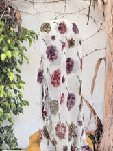 Open-Closed Back NON-SLIP Adjustable Pretied, w/ Tassel Details - White/Purple-Pretieds-The Little Tichel Lady