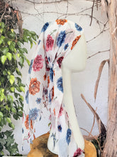 Open-Closed Back NON-SLIP Adjustable Pretied, w/ Tassel Details - White/Blue-Pretieds-The Little Tichel Lady