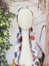 Open-Closed Back NON-SLIP Adjustable Pretied, w/ Tassel Details - White/Blue-Pretieds-The Little Tichel Lady