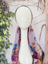 Open-Closed Back NON-SLIP Adjustable Pretied, w/ Tassel Details - Lavender/Multi-Pretieds-The Little Tichel Lady