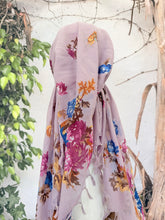 Open-Closed Back NON-SLIP Adjustable Pretied, w/ Tassel Details - Lavender/Multi-Pretieds-The Little Tichel Lady