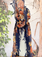 Open-Closed Back NON-SLIP Adjustable Pretied, w/ Tassel Details - Navy/Multi-Pretieds-The Little Tichel Lady