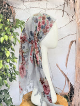 Open-Closed Back NON-SLIP Adjustable Pretied, w/ Tassel Details - Gray/Multi-Pretieds-The Little Tichel Lady