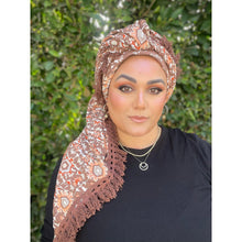 Israeli Tassel Embroidered Very Large Square - Earthy Dream-Squares-The Little Tichel Lady