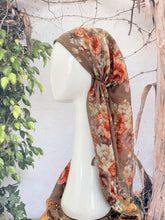 Open-Closed Back NON-SLIP Adjustable Pretied, w/ Tassel Details - Medium Brown/Multi-Pretieds-The Little Tichel Lady