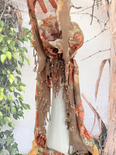Open-Closed Back NON-SLIP Adjustable Pretied, w/ Tassel Details - Medium Brown/Multi-Pretieds-The Little Tichel Lady