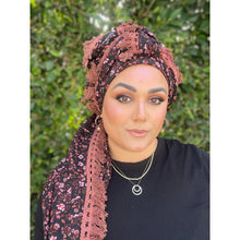 Israeli Tassel Embroidered Very Large Square - Midnight Bloom-Squares-The Little Tichel Lady