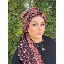 Israeli Tassel Embroidered Very Large Square - Midnight Bloom-Squares-The Little Tichel Lady